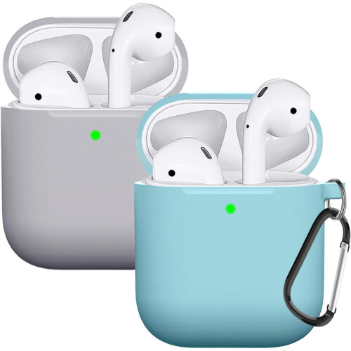 Capa protetora de silicone macio para AirPods: moldada com precisão para um encaixe perfeito, resistente a impactos e com LED frontal visível.