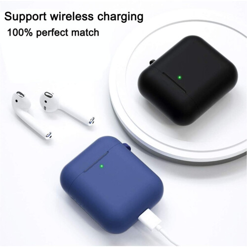 Θήκη σιλικόνης για Airpods2, αντιολισθητική λαβή, ανθεκτική στους κραδασμούς, με 2
