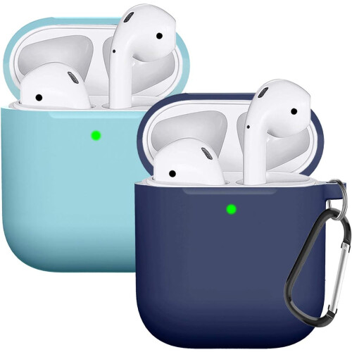Capa protetora de silicone macio para AirPods: moldada com precisão para um encaixe perfeito, resistente a impactos e com LED frontal visível.