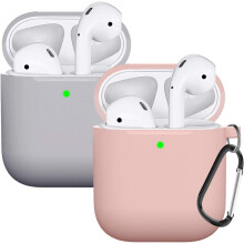 Airpods Companion: Pehmeä silikonisuojus, tarkasti muovattu saumattoman istuvuuden takaamiseksi, kestävä iskunkestävä kotelo Airpods2:lle,