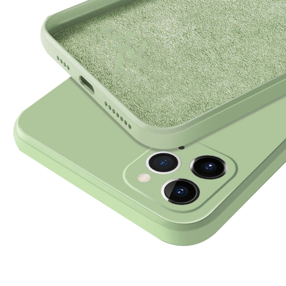 Wireless Charging Support Iphone 12 Mini Case, Raised Frame Anti-Shock Silicone Case For Iphone 12 Mini 5.4" Green 9176269928988