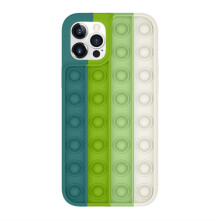 Stressverlagende siliconen hoes voor iPhone 11 tot 12 Pro Max, handsfree standaard voor creatieve projecten, vingerafdrukbestendig, schokbestendig,