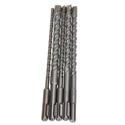 Electric Hammer Masonry Drill Bits 5 Pack 6mm–14mm 210mm Long Cross Bits