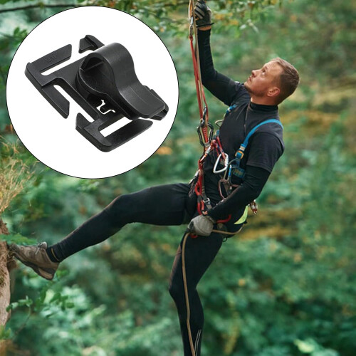 Hydration Tube Clip 360 Rotatable Quick Release DClamp for Hiking Backpack Brown Black 1