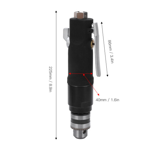 3/8in Air Drill YC1072, Variable Speed, 1.5-10mm Chuck, EU Style 2