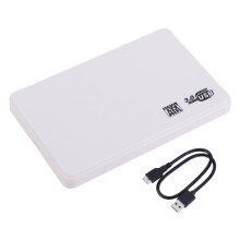 Jixopn SATA na USB 3.0 HDD Box Vysokorychlostní 2,5palcový pevný disk s USB kabelem bez nářadí pro externí SSD úložiště