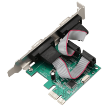 2x PCI-E PCI Express Dual Serial DB9RS232 2-poorts controlleradapterkaart groen