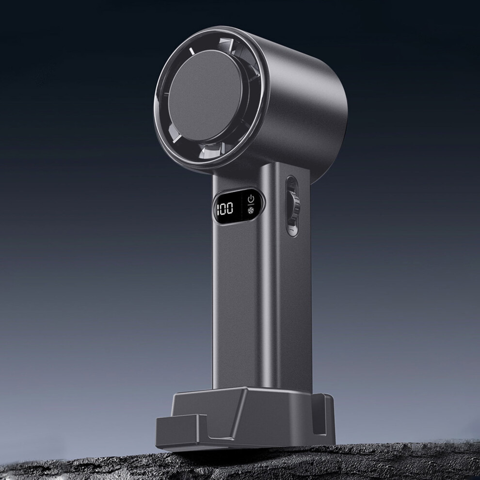Txmfgh Turbo Electric Fan With 100 Speeds: Portable Mini Refrigeration And Ice Compression Fan Black/Gray 9773935916135
