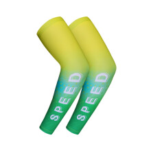 Cooling Arm Sleeves for Adults, UV Sun Protection Polyester Moisture Wicking & Breathable, compatible with Outdoor Cycling Sports, Yellow, L