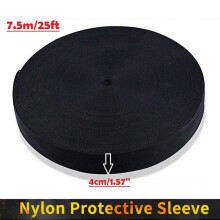 Funda protectora de nailon de 7,6 m (25 pies) para cables de soldadura TIG, antorchas y mangueras hidráulicas