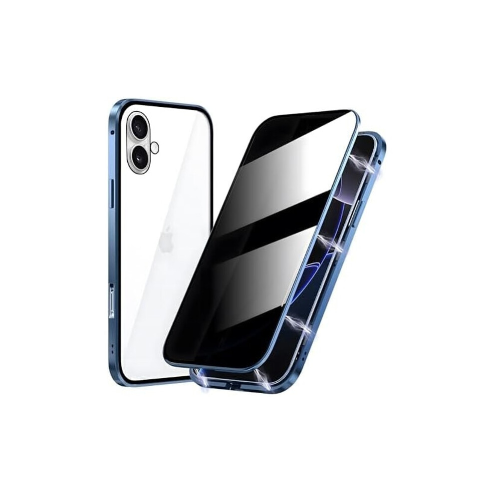 Privacy Double Magnetic Case Compatible With Iphone 16 Pro Blue 9773935917224