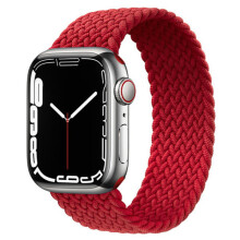 Bekvämt kompatibelt med Apple iWatch-armband 42mm/44mm/45mm/49mm Röd L
