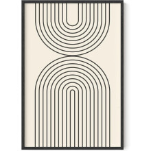 AEFER Boho-posters Neutrala väggkonsttryck | Abstrakt konstväggdekor, kompatibel med boho-stil heminredning
