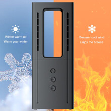 Nhthy 2-in-1 Bladeless Fan Heater 700W, Portable Mini Heater with Overheat Protection, Energy-Efficient for Home Office, Black