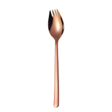 Hariumiu2in1 Monitoiminen Spork Lusikka Haarukka Nuudeli Hedelmäsalaatti Keittiö Ravintola Työkalu - Ruusunpunainen