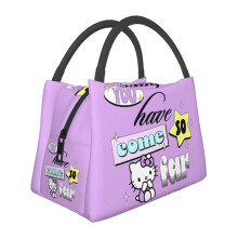 Sac à lunch Hello Kitty mignon et réutilisable, isotherme, idéal pour le bureau, les pique-niques et la randonnée - Style 4