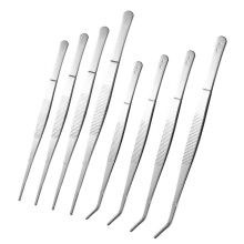 Lot de 8 pinces à épiler en acier inoxydable pour animaux, pinces multi-outils pour aquarium et jardinage, pinces anti-brûlure pour tasses