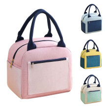 Sac à lunch/dîner zippé, sac à main, sac de pique-nique, sac fourre-tout pour enfants, rose
