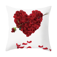 XIUH Home Textile Pillow Case Valentine's Day Pillowcase Printing Pillowcase Peach Skin Pillowcase (G)
