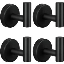 Toallero negro de acero inoxidable para baño, armario de pared para