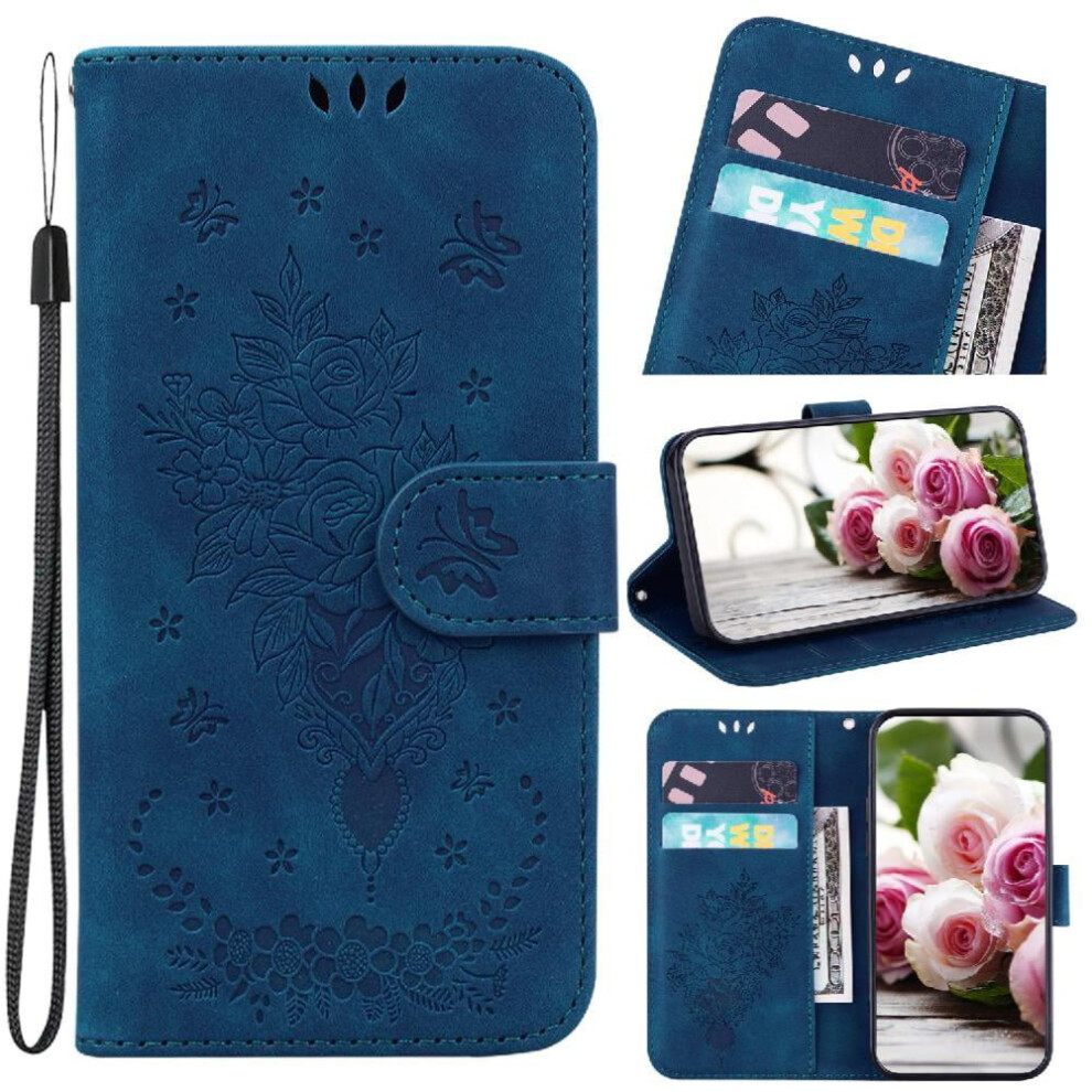 Case For Motorola Moto G73 5G Flip Pu Leather Cover Emboss Rose Flowers Wallet Case Card Slots Kickstand 9773935031272