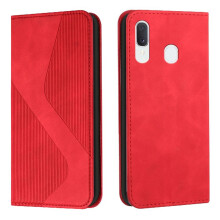 Case for compatible with Samsung Galaxy A20e Magnetic Card Slots Holder Folio Flip Wallet Kickstand Pu Leather