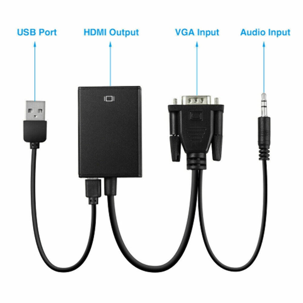 Idealforce Vga To Hdmi Analog To Digital Converter With Audio Cable, Ca0793321 9773935034808