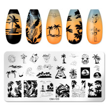 Nail Art Stamping Plates Template with Valentine Heart Kiss Flower Butterfly Vine Designs Reusable