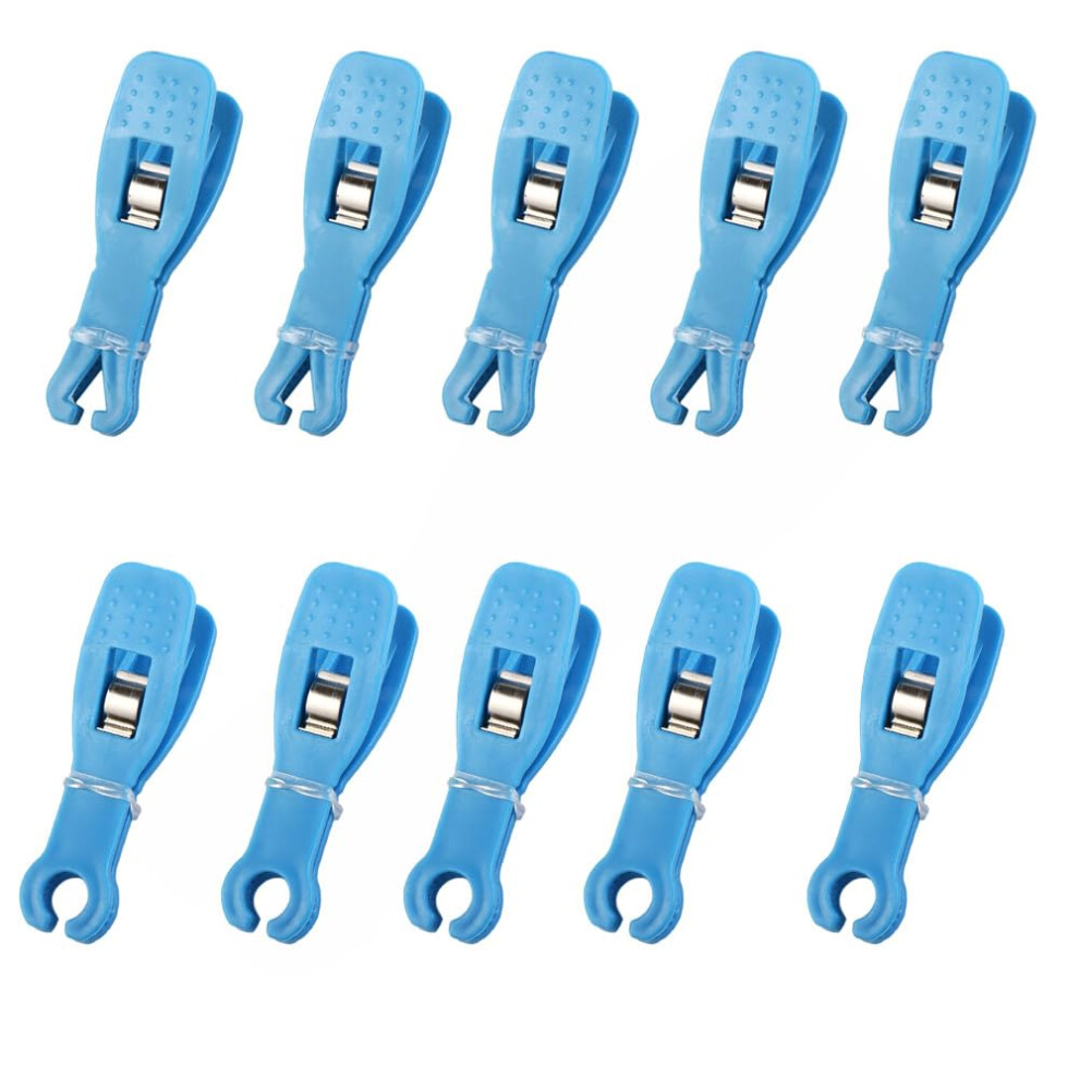 Blue 10 Pcs Disposable Body Piercing Clamps With Precise Needle Alignment For Ear Nose Lip Navel