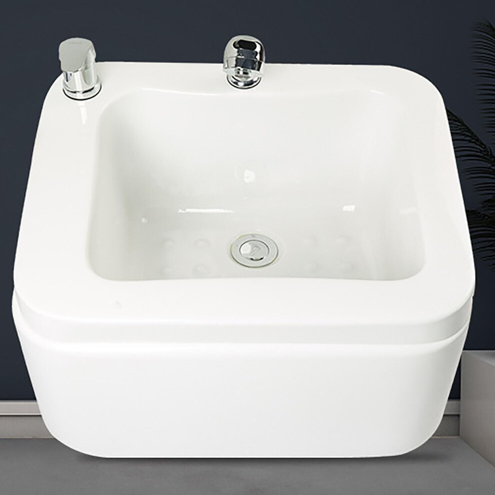 Acrylic Heated Foot Spa and Massager with Adjustable Temperature Control and Ergonomic Foot Rest