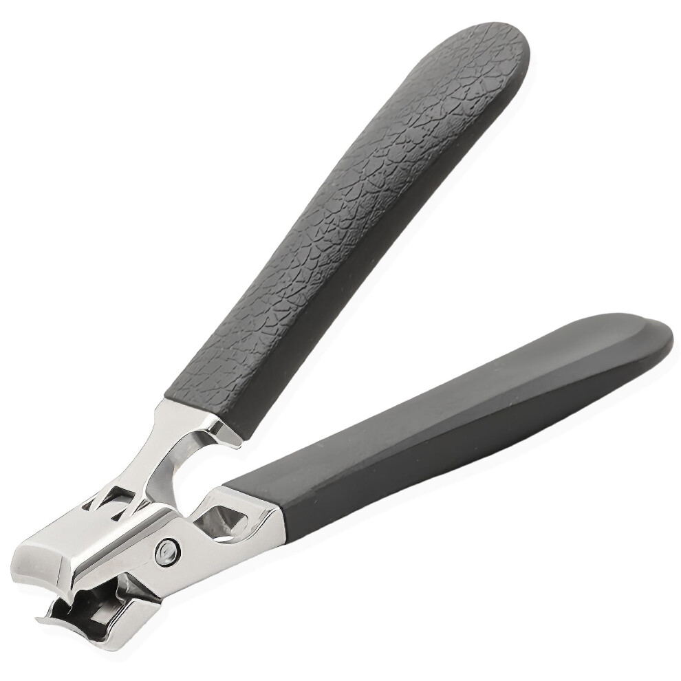 Black Toenail Clippers For Thick Nails Stainless Steel Wide Jaw Ultra Sharp Blades Ergonomic Grip