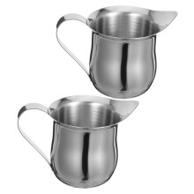 2 Pack Stainless Steel Milk Frothing Pitcher Set for Latte Cappuccino Espresso Coffee Steaming