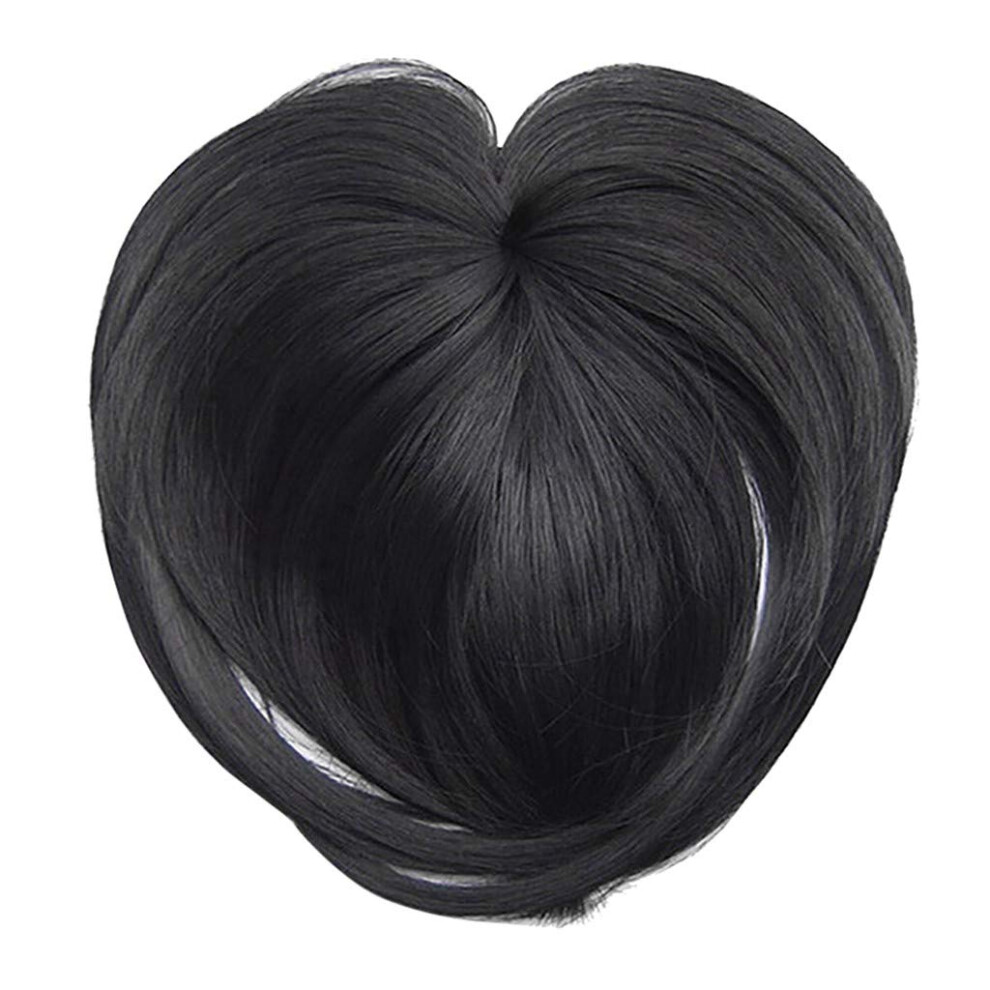 Unisex Human Hair Topper For Women Clipin Crown Coverage Hairpiece For Thinning Hair Heat Resistant