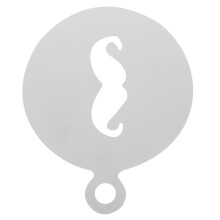304 Stainless Steel Coffee Stencil Reusable Latte Art Template for Cappuccino Milk Foam Beard Design