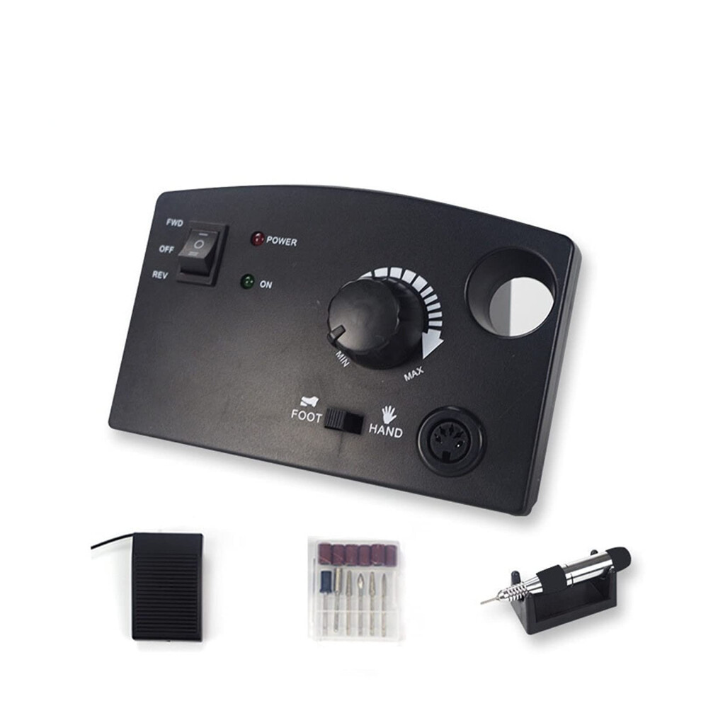 Electric Nail Drill 35000RPM Professional Manicure Pedicure Kit with Low Noise and Foot Pedal