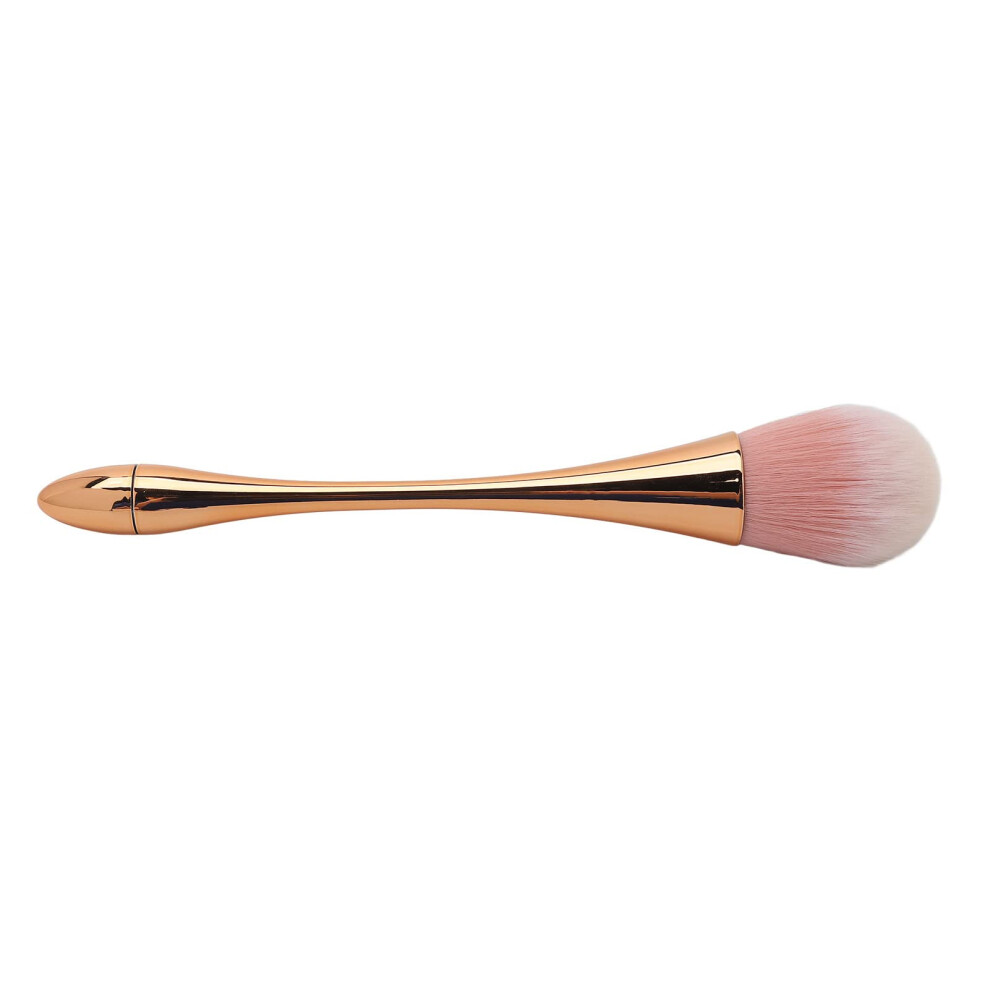 Gold Nail Dust Brush With Soft Bristles Ergonomic Grip For Nail Art Powder Cleaning Rose