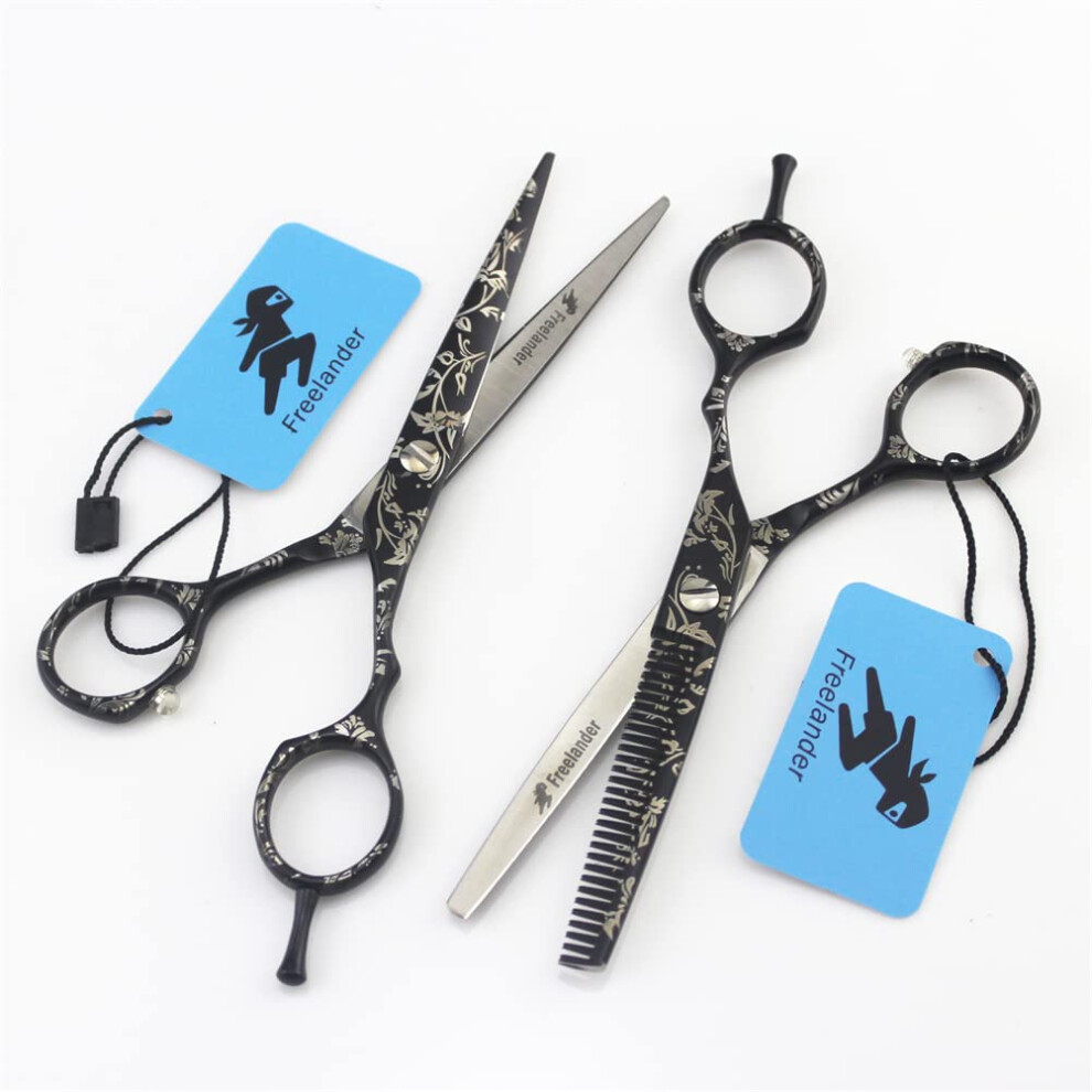 6.0 Inch Professional Hairdressing Scissors Set with Sharp Blades and Thinning Shears for Men and Women