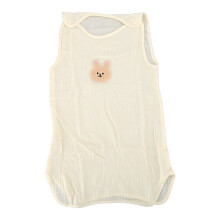 Mouwloos babyvestje/jasje, gemaakt van biologisch katoen met knoopsluiting, GOTS-gecertificeerd, zacht en ademend, huidvriendelijk, unisex jumpsuit