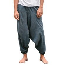 Herreshorts i hør med elastisk talje, snørelukning, let materiale, åndbart stof, brede ben, sommershorts, fritidstøj, strandbukser