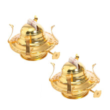2 Pack Oil Lamp Burner with Cotton Wick and Reduction Collar for Kerosene Lamps Replacement Parts