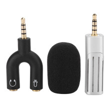 Condenser Microphone Core Noise Cancelling Compact And Portable Plug And Play 3.5mm Jack Gold Plated Connector Battery Free Adjustable Angle For