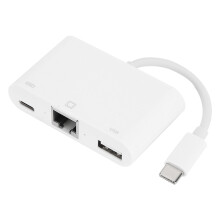 Plug-and-play mini-ethernetadapter voor de meeste USB-C-apparaten, draagbare ethernetadapter met ultracompact ontwerp, gigabitsnelheden en snelle en
