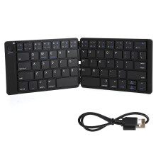 Portable Wireless Keyboard with Innovative Stand Holder, Rechargeable & Ultra Slim, for Multi System Compatibility & Bluetooth 3.0 (Ergonomic