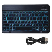 Portable Wireless Keyboard with Rechargeable Battery, Backlit Universal Keyboard for iOS, Android, Windows Devices