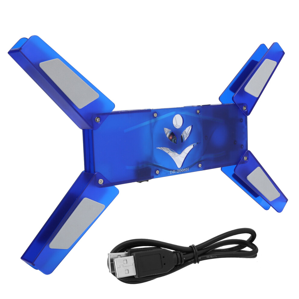 Cooling Pad Laptop Stand Fan Prevent Overheating With Heat Sink Function Led Transparent Fan Glow Enhances Cooling Performance Protects Lap Light/Blue 9147006732502
