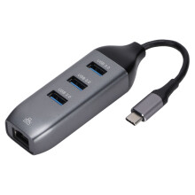 USB C Hub With Gigabit Network Adapter, Ethernet Adapter For High Speed Data Transfer With Multiple Usb 2.0 Ports Wide Compatibility For Macbook Dell