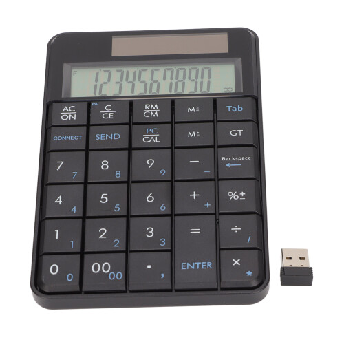 Responsive Keys Numeric Keypad Wireless Number Pad Solar Panel Ergonomic Design Plug And Play Data Entry Tactile Typing Experience Wide Compatibility 1