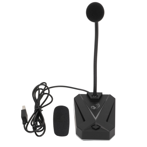 USB Plug and Play Microphone, Ideal for Blue LED Light Enthusiasts