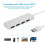 Διανομέας USB3.04Port USB Hub με υποστήριξη τροφοδοσίας, λειτουργία plug and play, γρήγορη 7