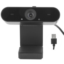 Hochauflösende Webcam mit 180 verstellbarem Weitwinkelobjektiv, integrierten Mikrofonen mit Geräuschunterdrückung, Plug-and-Play-Einrichtung,